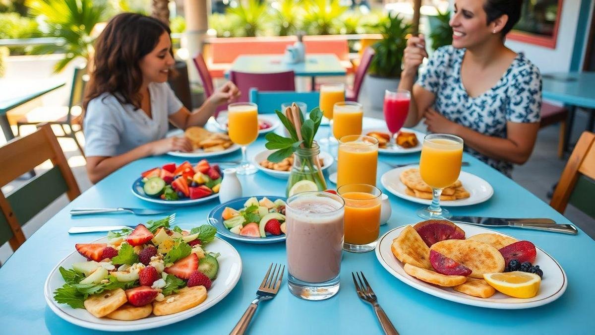 Cardápio de brunch saudável para você e seus amigos