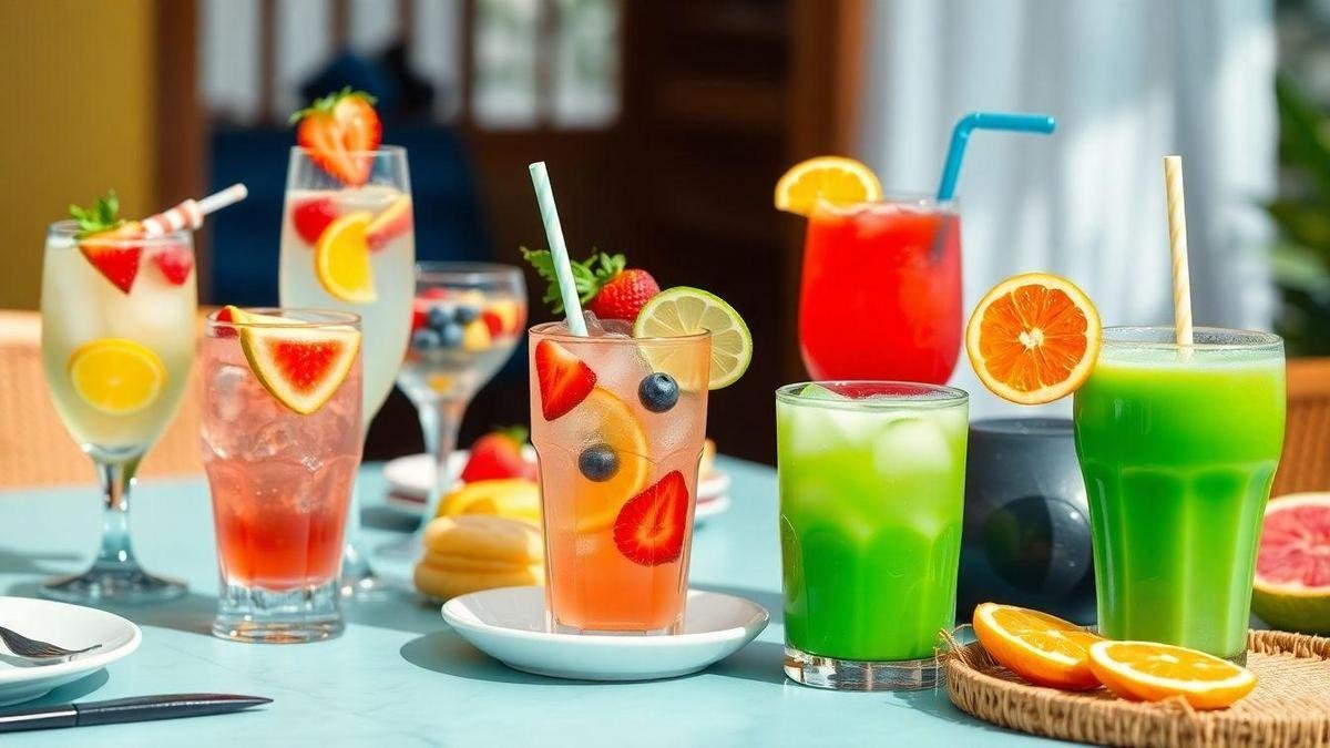 Ideias para bebidas refrescantes no brunch