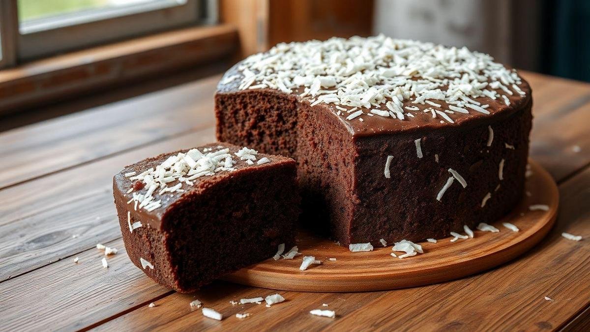 Bolo de Chocolate com Coco