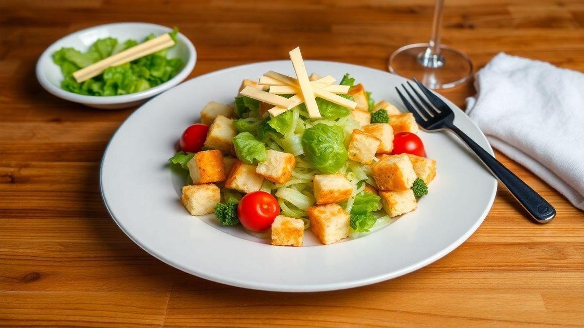 Ingredientes essenciais para a salada Caesar