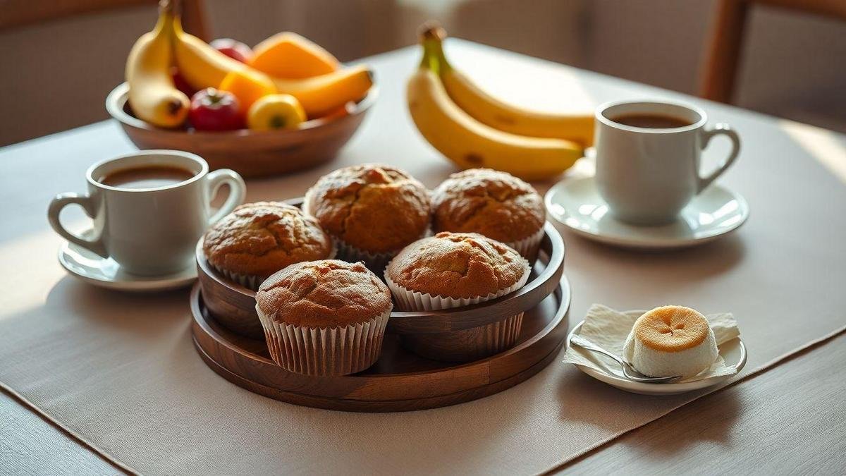 Receitas fáceis de muffin de banana para o café da manhã