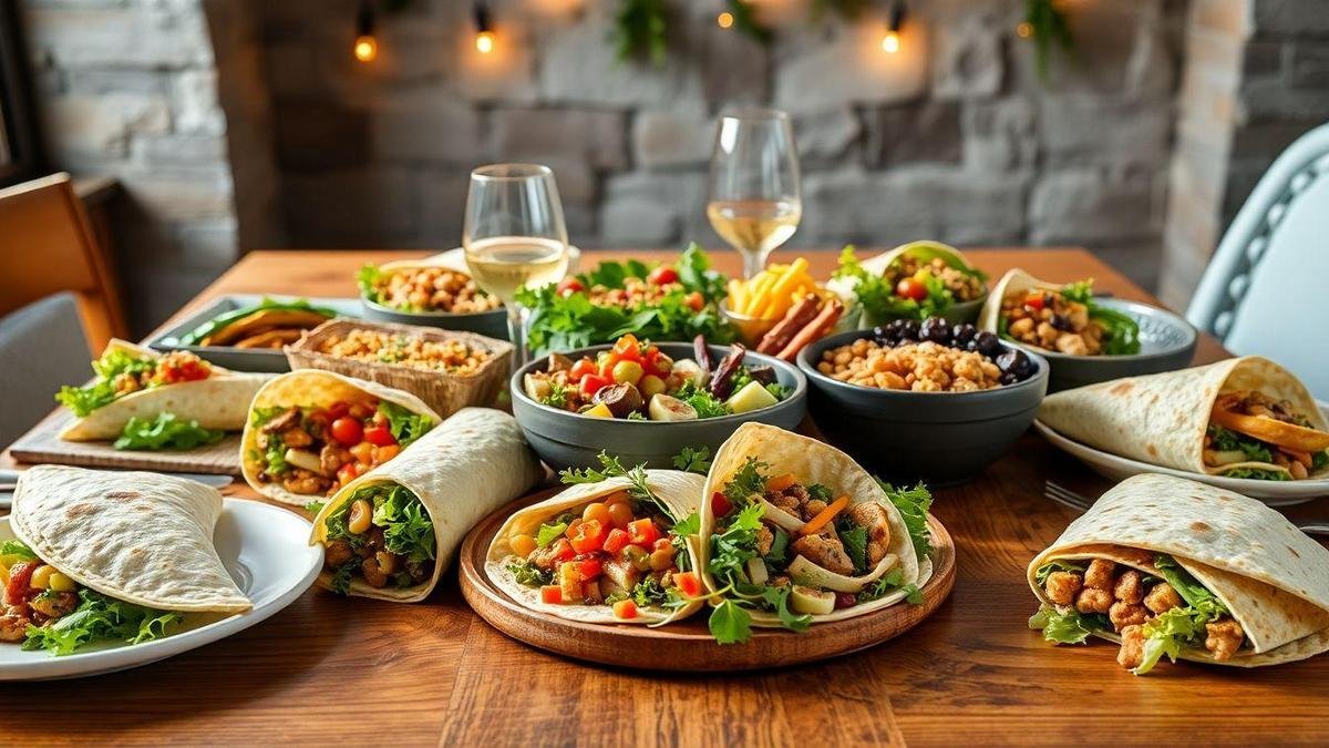 A aventura de experimentar novos recheios para wraps