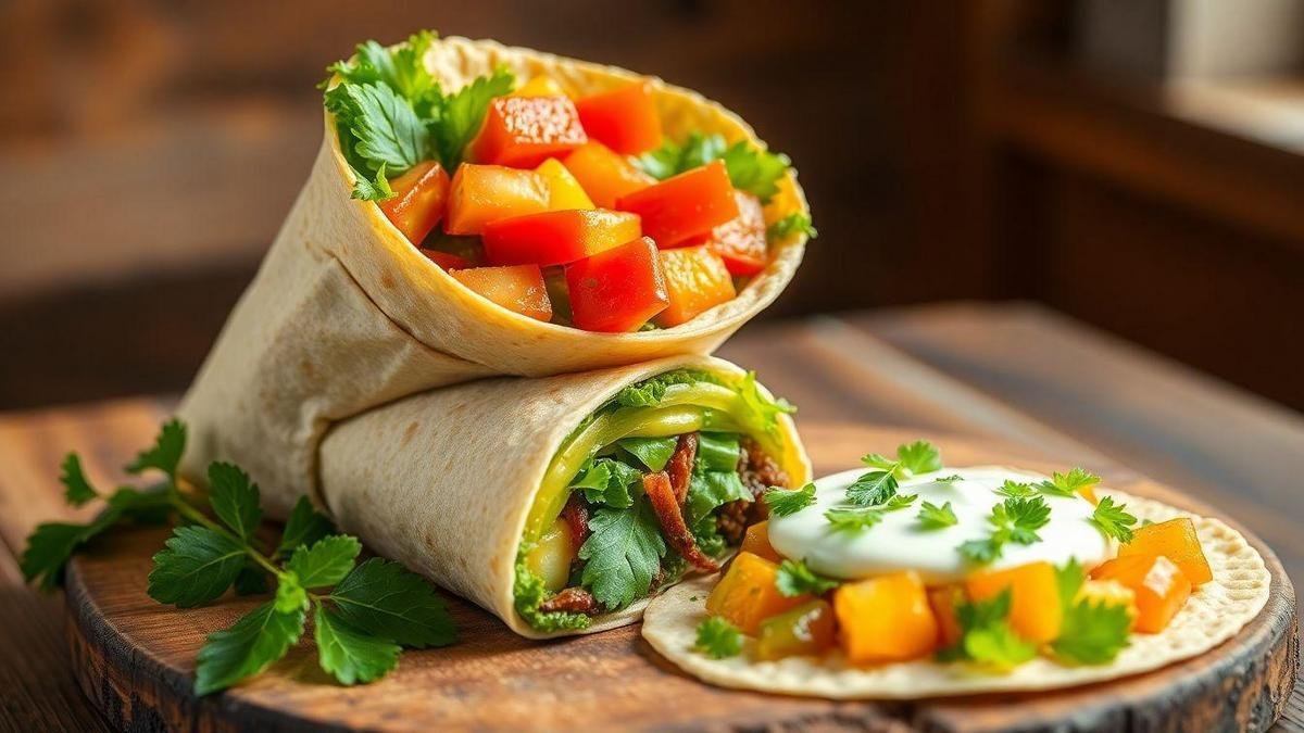 Receitas rápidas de wraps saudáveis para o lanche